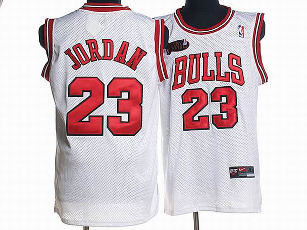 NBA Chicago Bulls 23 Michael Jordan Authentic White Throwback Jerseys Final Patch